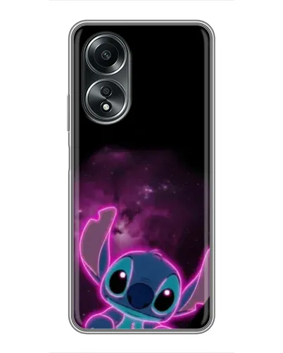 Чехол для OPPO A58 (4G) с картинкой «Неоновый Stitch»