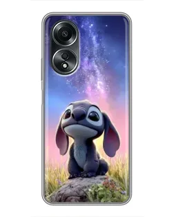 Чехол для OPPO A58 (4G) с картинкой «Стич на рассвете» Чехол для OPPO A58 (4G) с картинкой «Стич на рассвете»