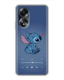 Чехол для OPPO A58 (4G) с картинкой «Музыкальный Stitch» Чехол для OPPO A58 (4G) с картинкой «Музыкальный Stitch»