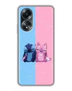Чехол для OPPO A58 (4G) с картинкой «Stitch и Angel Love» Чехол для OPPO A58 (4G) с картинкой «Stitch и Angel Love»
