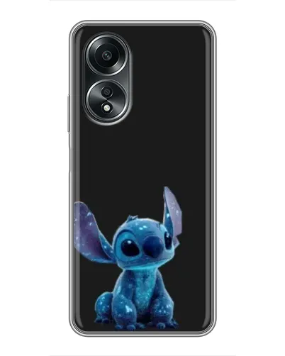Чехол для OPPO A58 (4G) с картинкой «Стич на черном»