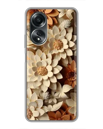Чехол для OPPO A58 (4G) с картинкой «Бежевый флористический декор» Чехол для OPPO A58 (4G) с картинкой «Бежевый флористический декор»