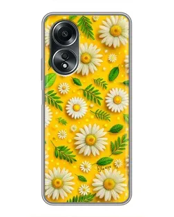 Чехол для OPPO A58 (4G) с картинкой «Ромашковое солнце»