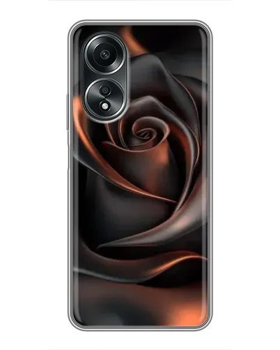 Чехол для OPPO A58 (4G) с картинкой «Шелковая черная роза» Чехол для OPPO A58 (4G) с картинкой «Шелковая черная роза»