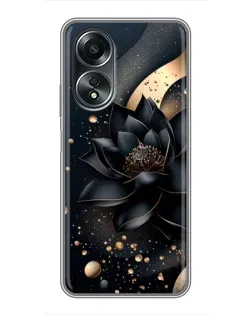 Чехол для OPPO A58 (4G) с картинкой «Черный лотос»