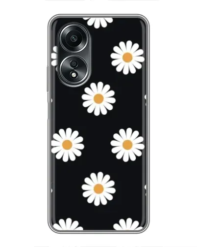 Чехол для OPPO A58 (4G) с картинкой «Ромашки на черном» Чехол для OPPO A58 (4G) с картинкой «Ромашки на черном»