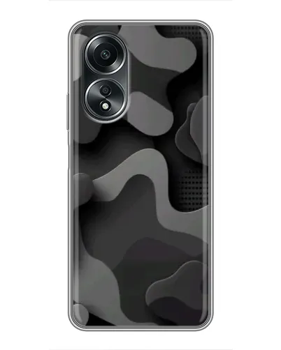 Чехол для OPPO A58 (4G) с картинкой «Темный абстрактный камуфляж»