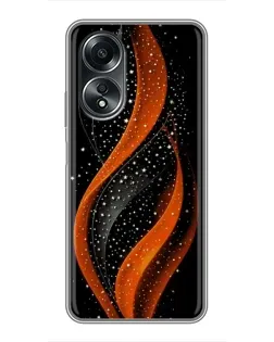 Чехол для OPPO A58 (4G) с картинкой «Огненная звездная волна»