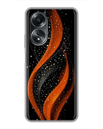 Чехол для OPPO A58 (4G) с картинкой «Огненная звездная волна»