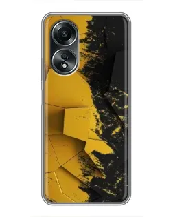 Чехол для OPPO A58 (4G) с картинкой «Золотые осколки геометрии»