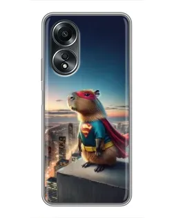 Чехол для OPPO A58 (4G) с картинкой «Капи-мен супергерой» Чехол для OPPO A58 (4G) с картинкой «Капи-мен супергерой»