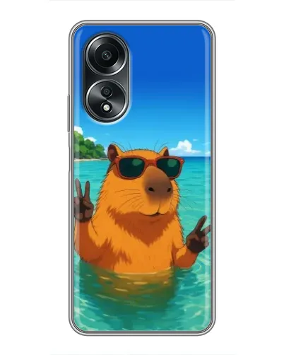 Чехол для OPPO A58 (4G) с картинкой «Морская капибара» Чехол для OPPO A58 (4G) с картинкой «Морская капибара»