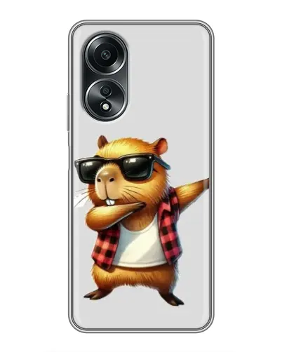 Чехол для OPPO A58 (4G) с картинкой «Капибара рэпер даб» Чехол для OPPO A58 (4G) с картинкой «Капибара рэпер даб»