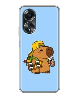 Чехол для OPPO A58 (4G) с картинкой «Капибара на скейте» Чехол для OPPO A58 (4G) с картинкой «Капибара на скейте»
