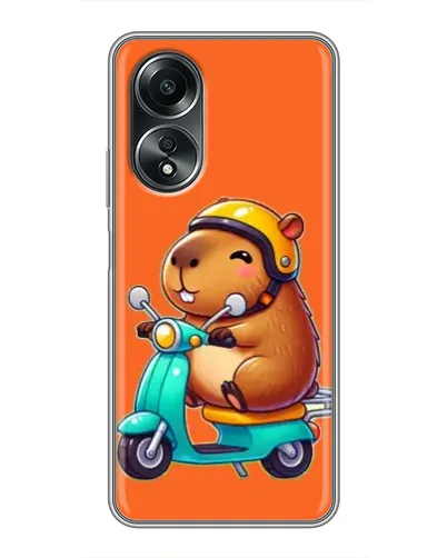 Чехол для OPPO A58 (4G) с картинкой «Капибара на скутере» Чехол для OPPO A58 (4G) с картинкой «Капибара на скутере»