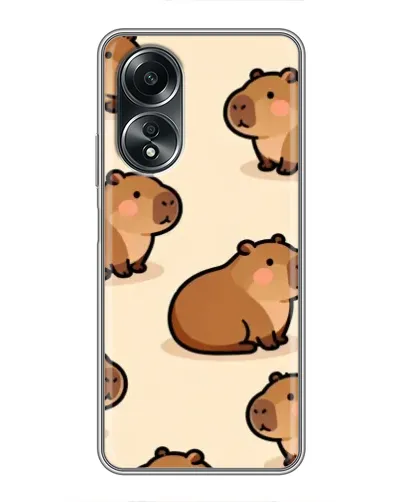 Чехол для OPPO A58 (4G) с картинкой «Паттерн милых капибар» Чехол для OPPO A58 (4G) с картинкой «Паттерн милых капибар»