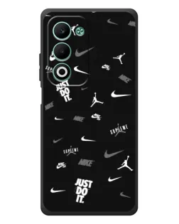 Чехол для OPPO A5m с картинкой «Nike Black Pattern»