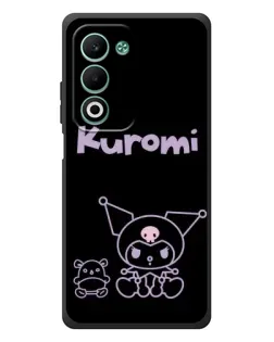 Чохол для OPPO A5m з картинкою «Kuromi — чорний мінімалізм»