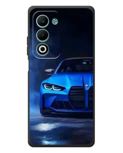 Чехол для OPPO A5m с картинкой «Голубая BMW M4»