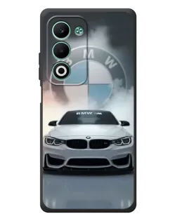 Чехол для OPPO A5m с картинкой «BMW в белом дыму»