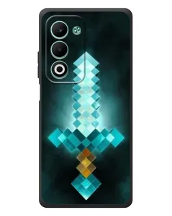 Чехол для OPPO A5m с картинкой «Алмазный меч неон»