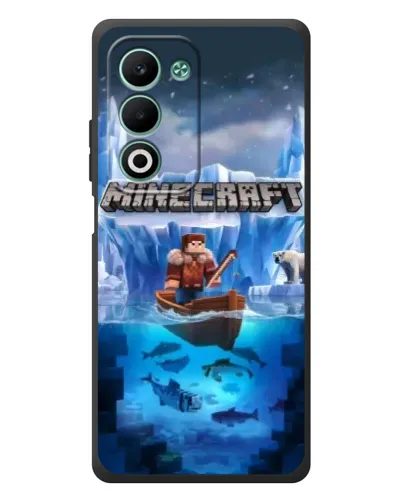 Чехол для OPPO A5m с картинкой «Minecraft ледяной мир» Чехол для OPPO A5m с картинкой «Minecraft ледяной мир»