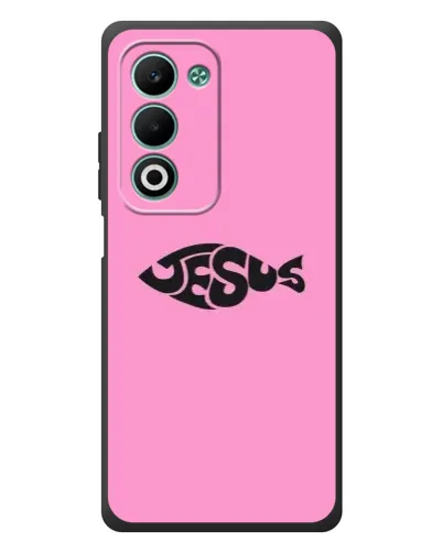 Чехол для OPPO A5m с картинкой «Розовый символ Jesus» Чехол для OPPO A5m с картинкой «Розовый символ Jesus»