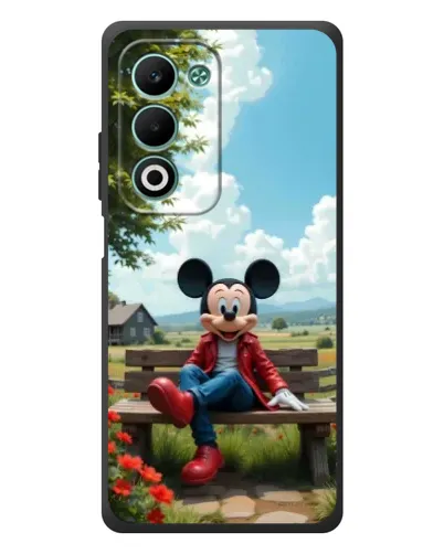 Чехол для OPPO A5m с картинкой «Микки на скамейке»