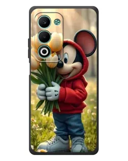 Чехол для OPPO A5m с картинкой «Микки с тюльпанами»