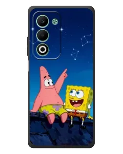 Чехол для OPPO A5m с картинкой «Губка Боб и Патрик ночью»