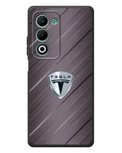 Чехол для OPPO A5m с картинкой «Металлическая текстура Tesla»