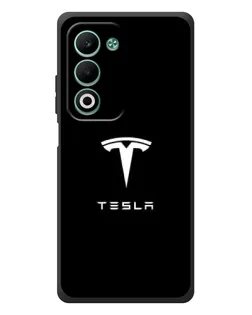 Чехол для OPPO A5m с картинкой «Tesla White Logo»