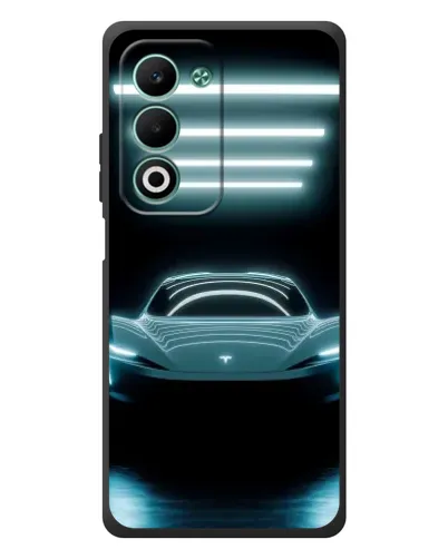 Чехол для OPPO A5m с картинкой «Tesla в неоне»