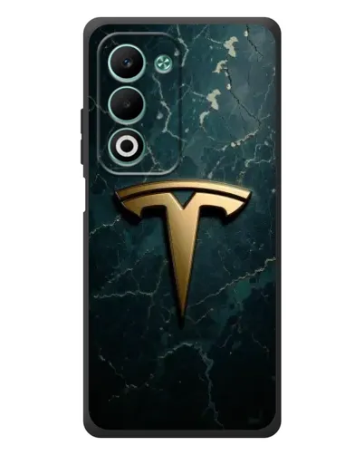 Чехол для OPPO A5m с картинкой «Мраморная Tesla Gold»