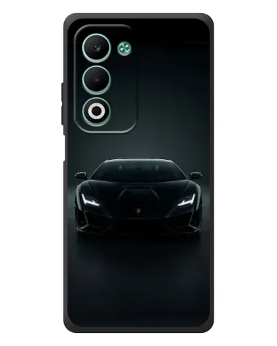 Чехол для OPPO A5m с картинкой «Черный Lamborghini Aventador»