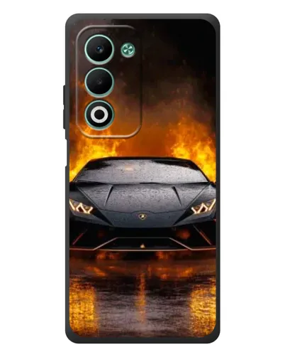 Чехол для OPPO A5m с картинкой «Lamborghini в огне»