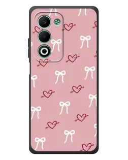 Чехол для OPPO A5m с картинкой «Сердца и банты»