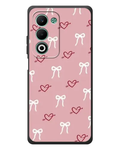 Чехол для OPPO A5m с картинкой «Сердца и банты»