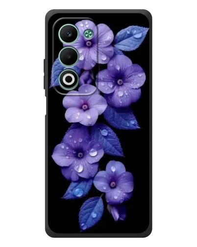 Чехол для OPPO A5m с картинкой «Фиолетовые цветы с росою»