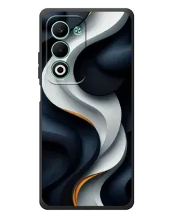 Чехол для OPPO A5m с картинкой «Объемные черно-белые ленты» Чехол для OPPO A5m с картинкой «Объемные черно-белые ленты»