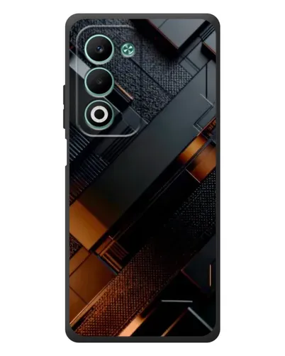 Чехол для OPPO A5m с картинкой «Черные геометрические блоки»