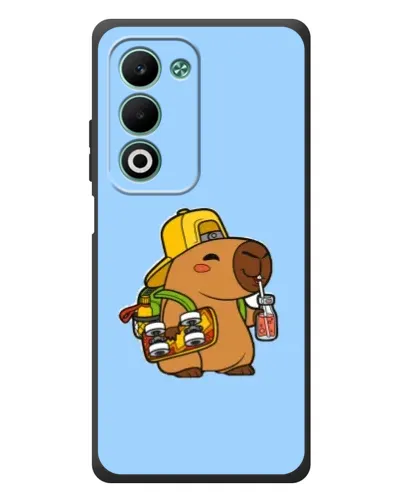 Чохол для OPPO A5m з картинкою «Капібара на скейті»