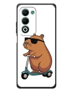 Чохол для OPPO A5m з картинкою «Капібара на самокаті»