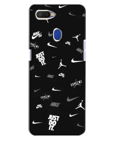Чехол для OPPO A5s с картинкой «Nike Black Pattern» Чехол для OPPO A5s с картинкой «Nike Black Pattern»