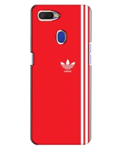 Чехол для OPPO A5s с картинкой «Красный минимализм Adidas»