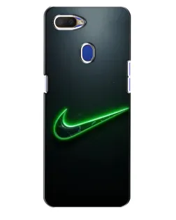 Чохол для OPPO A5s з картинкою «Неоновий контур Nike»