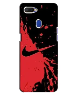 Чохол для OPPO A5s з картинкою «Червоні бризки Nike»