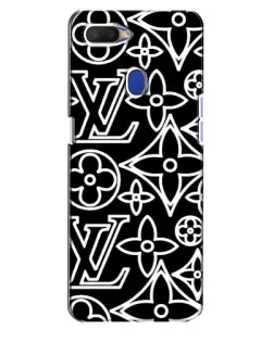 Чохол для OPPO A5s з картинкою «Чорно-білий візерунок LV»