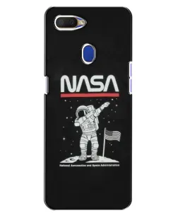 Чехол для OPPO A5s с картинкой «NASA — шагаем по Луне»