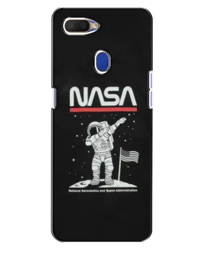 Чехол для OPPO A5s с картинкой «NASA — шагаем по Луне»